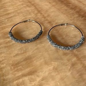Sparkly Hoop Earrings